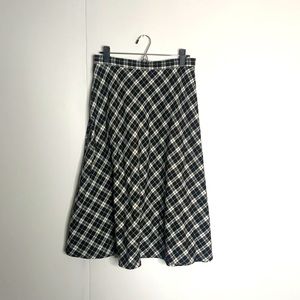 Black & White Plaid Skirt